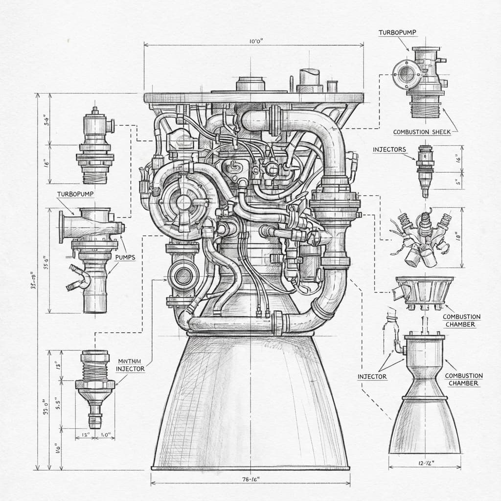 Raptor Engine Technical Schematic